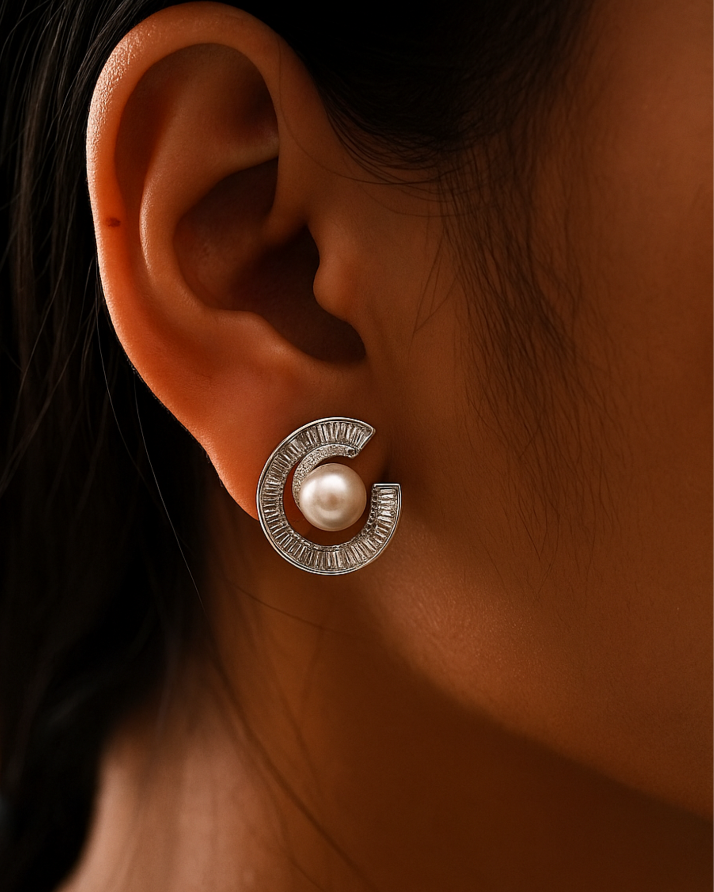 Classic Pearl Embrace Earrings