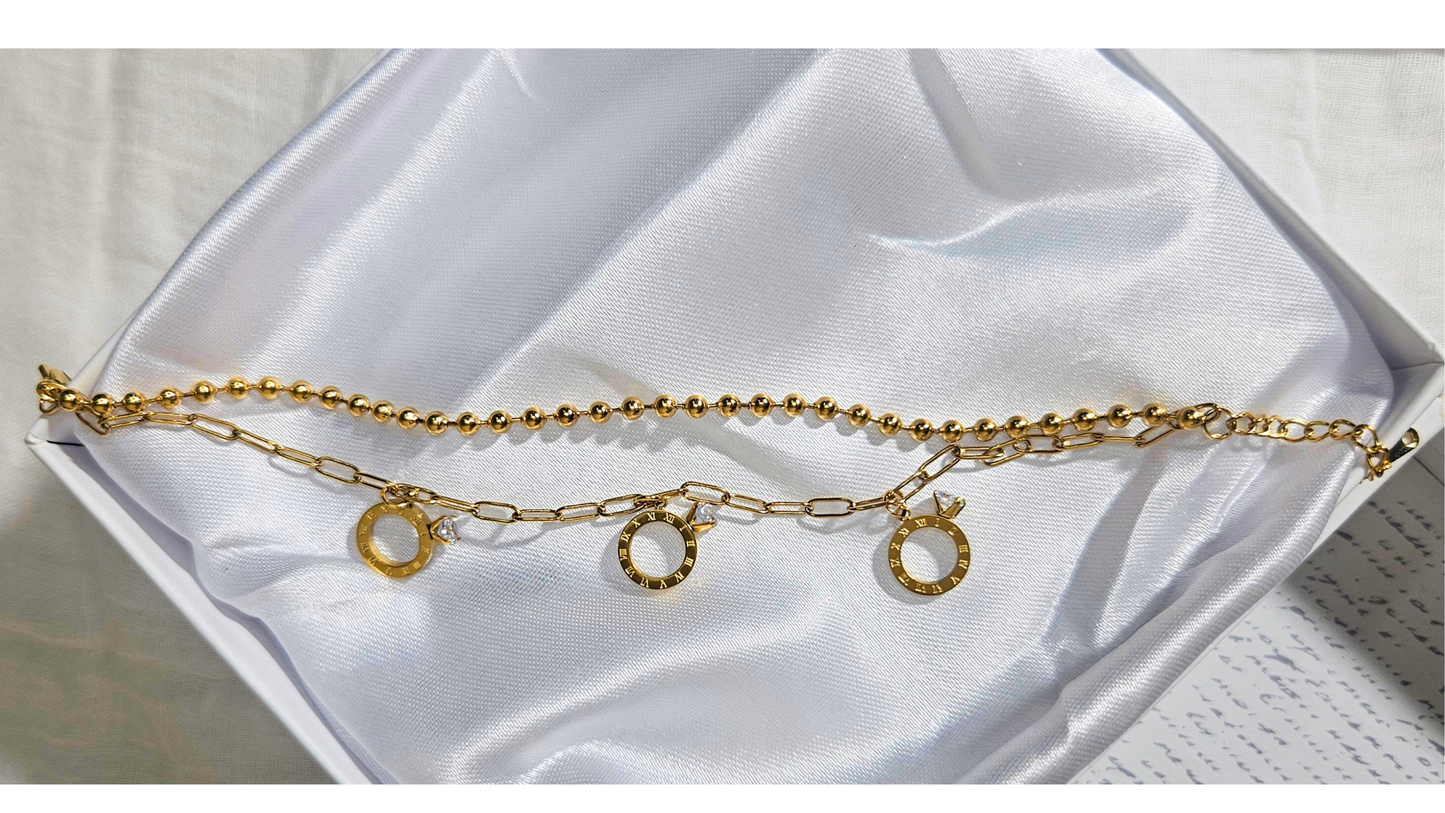 Elegant Heart Charm with Beaded Accents