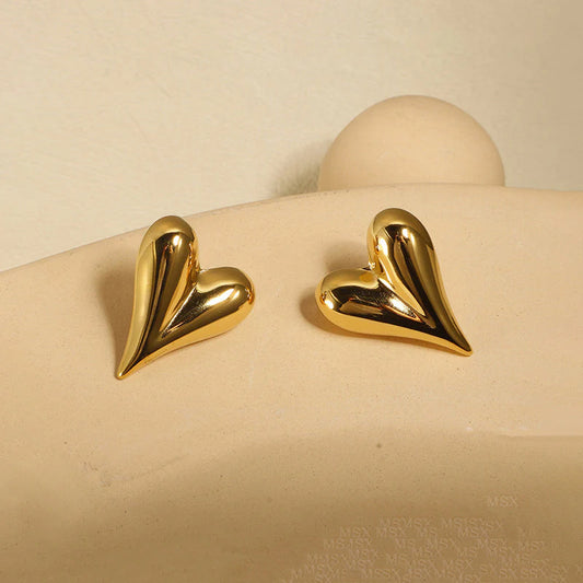 Velamira Elegant Heart-Shaped Stud Earrings